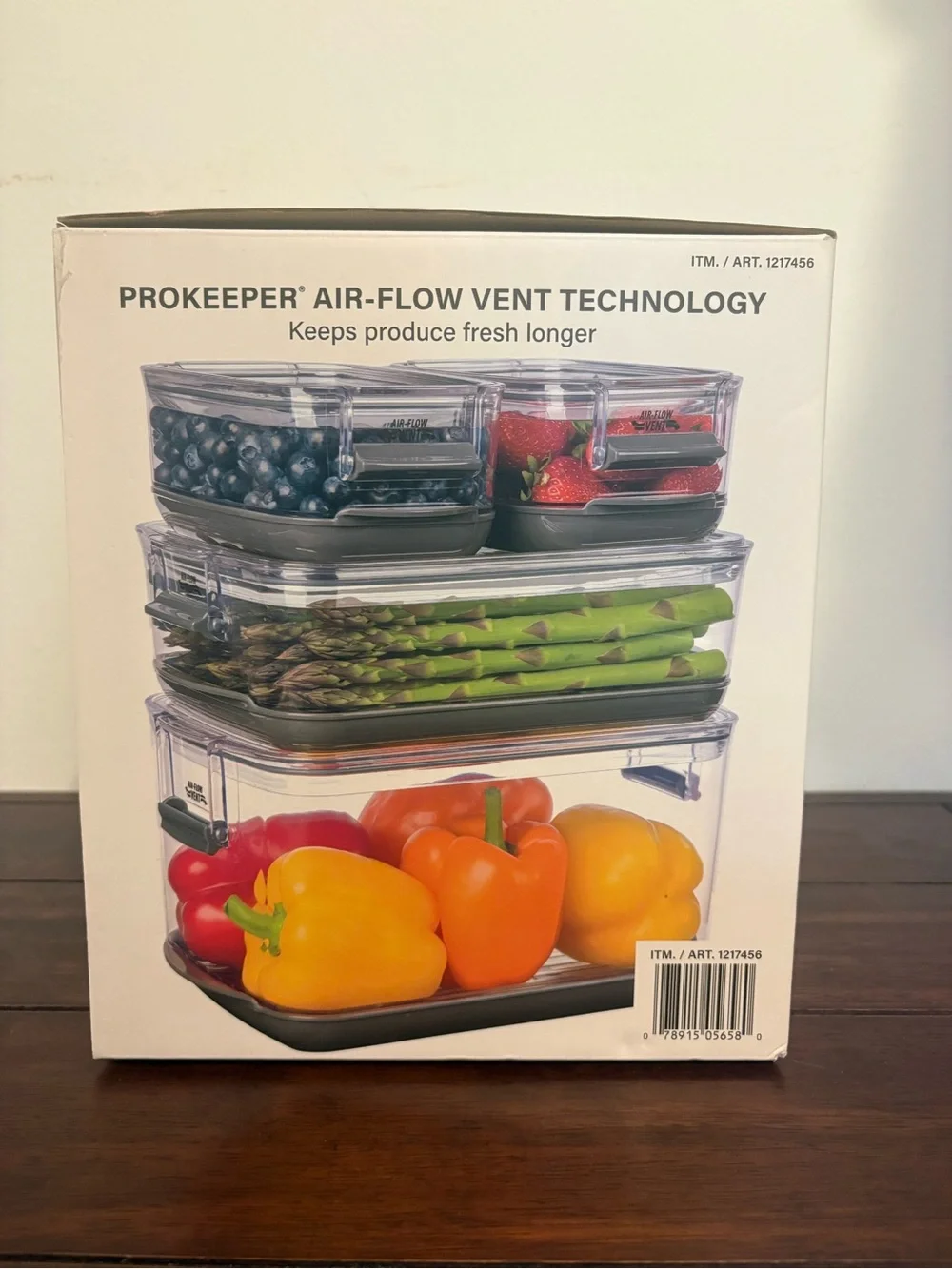Fresh Produce Keeper Set - Clear with Black Bases (4 Piece)